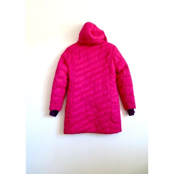 NEW! Spyder Quilted Puffer Parka Jacket ThermaWeb Hooded Youth Pink SZ 14/16 - Picture 4 of 7